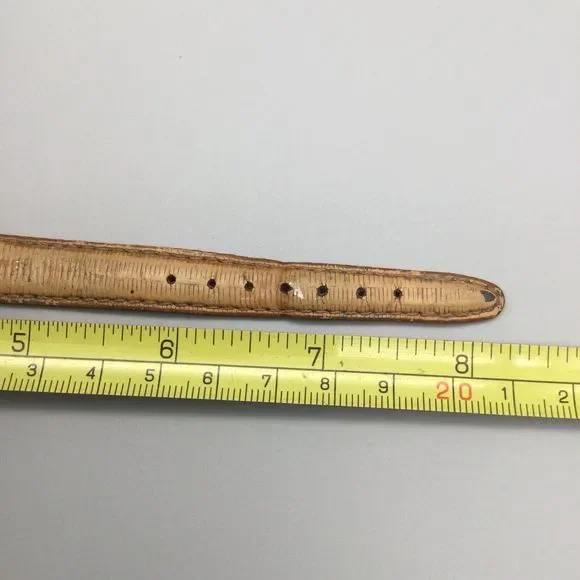 Vintage Guess Watch Women 20mm Gold Tone Tank 1993 Leather Band New Battery - Picture 12 of 13